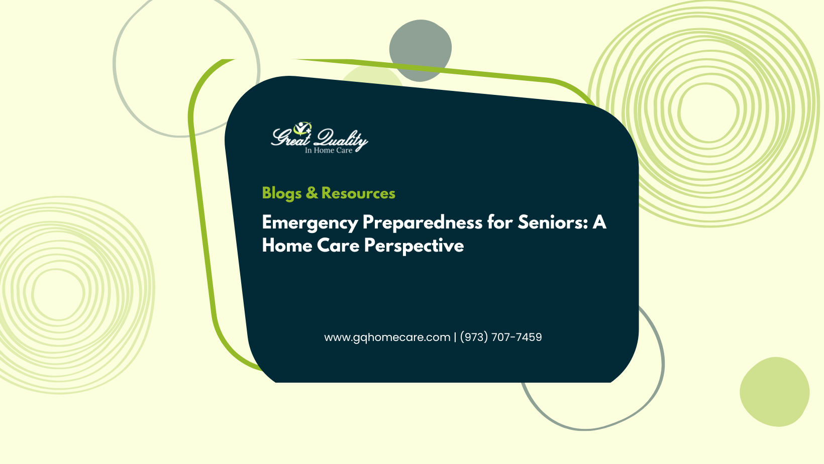 Emergency Preparedness for Seniors- A Home Care Perspective